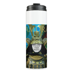 Changeable Your Photo, Samurai Helmet Thermal Tumbler
