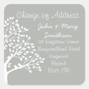 Changement d'adresse autocollant