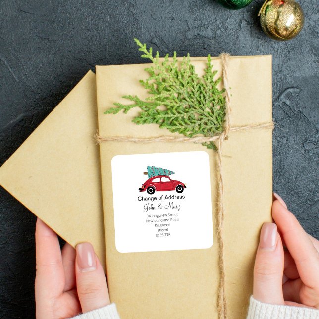 Changement d'adresse autocollant arbre de Noël (Créateur téléchargé)