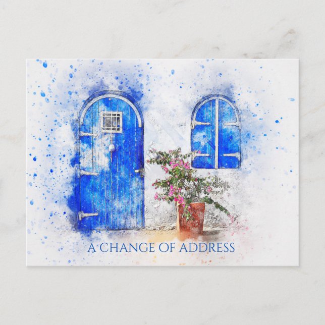 Changement d'adresse bleu de porte la carte (Devant)