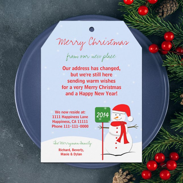 Changement d'adresse Carte à plat de Noël Balise S (Créateur téléchargé)