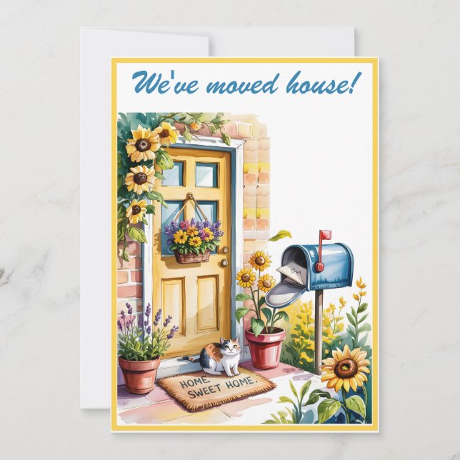 Changement d'adresse Carte Faire-part plate (Devant)