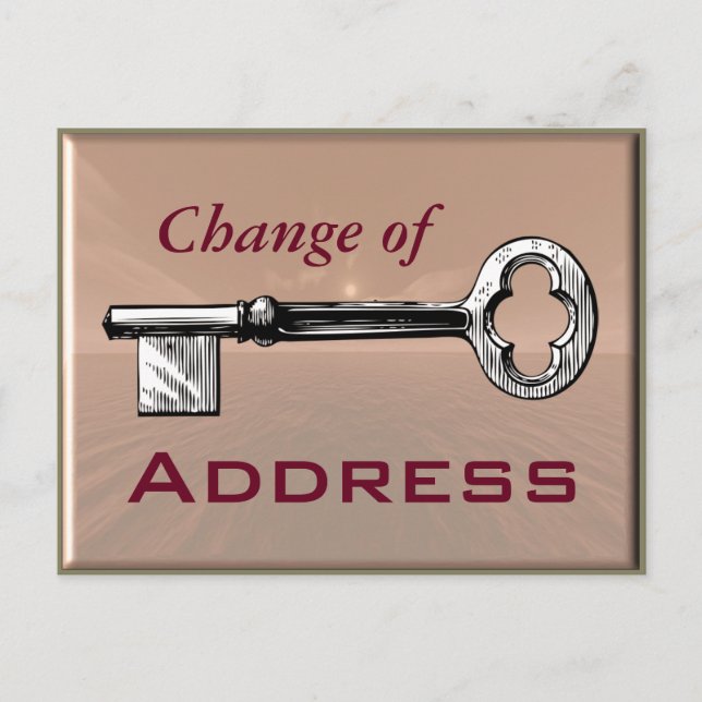 Changement d'adresse - carte postale (Devant)