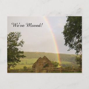 Changement d'adresse - Carte postale Arc-en-ciel