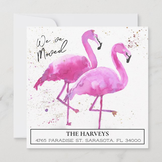 Changement d'adresse faire-part carte postale (Devant)