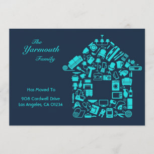 Changement d'adresse Faire-part de carte plat