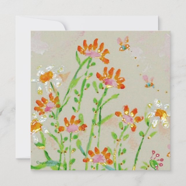 changement d'adresse fleur carte (Devant)