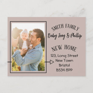 Changement d'adresse moderne Carte postale photo