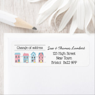 Changement d'adresse rue colorée nouvelle maison