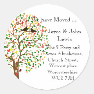 Changement d'adresse Stickers automne automne arbr