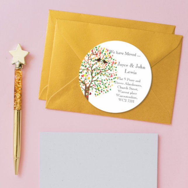 Changement d'adresse Stickers automne automne arbr (Créateur téléchargé)