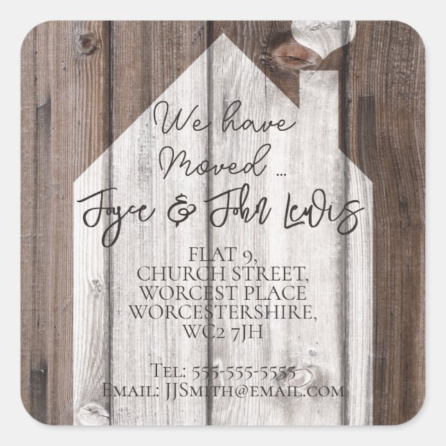 Changement d'adresse Stickers maison en bois (Devant)
