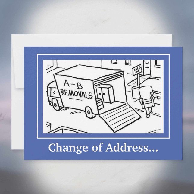 Changement de carte de Faire-part d'adresse. (Créateur téléchargé)