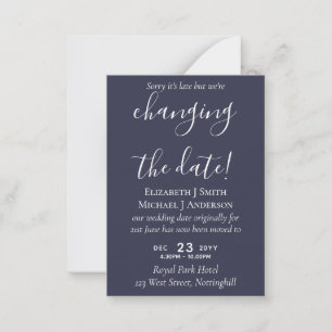 Changement de date Mariage Postponement Invitation