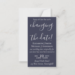 Changement de date Mariage Postponement Invitation