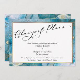 Changement de forfaits Carte Mariage Turquoise Gol