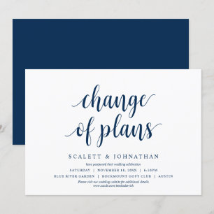 Changement de plan, Mariage Modifier la date Carte