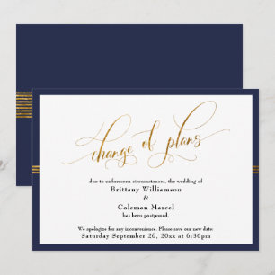 Changement de plans Elegant Navy avec carte Gold S