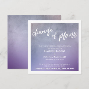 Changement de régime en violet Carte Mariage repor