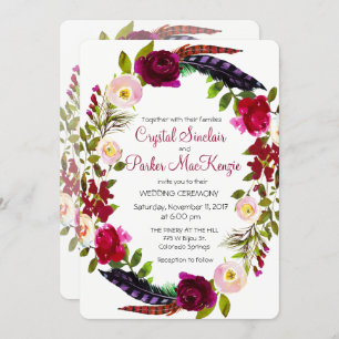 CHANGER DE COULEUR - Faire-part de mariage Floral 