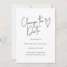 Changer la date Changement de plans Invitation sim