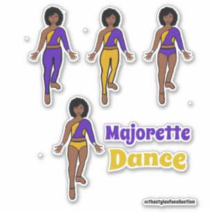 Changer rapidement Stickers Dancer Violet Jaune