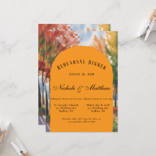 Changing Colour of the Leaves Rehearsal Dinner Invitation