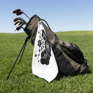 CHANGING FLOWER PLUM GOLF TOWEL