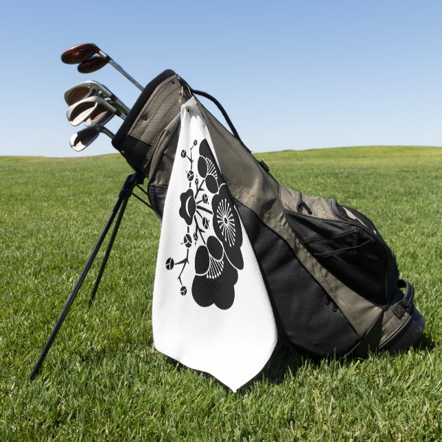 CHANGING FLOWER PLUM GOLF TOWEL (Green)