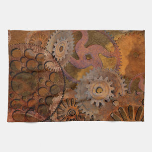 Changing Gear - Steampunk Gears & Cogs Kitchen Towel