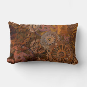 Changing Gear - Steampunk Gears & Cogs Lumbar Pillow