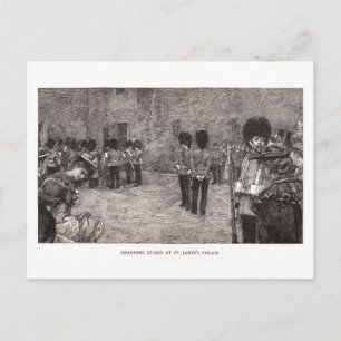 Changing Guard at St. James's Palace Postcard