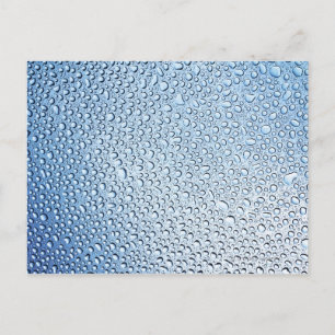 Changing lightness of water drops on glass after postcard