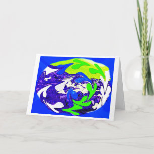 Changing nature art holiday card