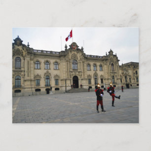 Changing of the Guard, Lima, Peru Postcard