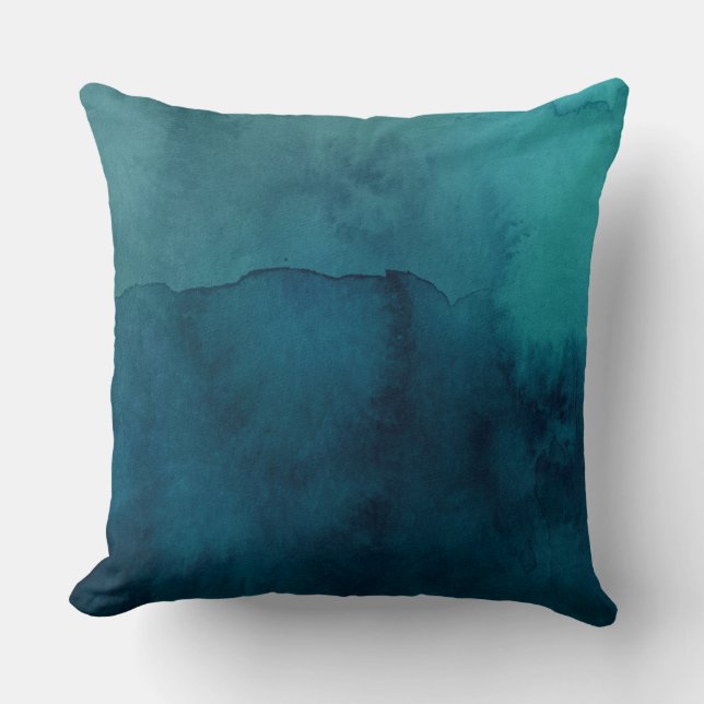 Changing Tides Marine Blues Throw Pillow (Front)
