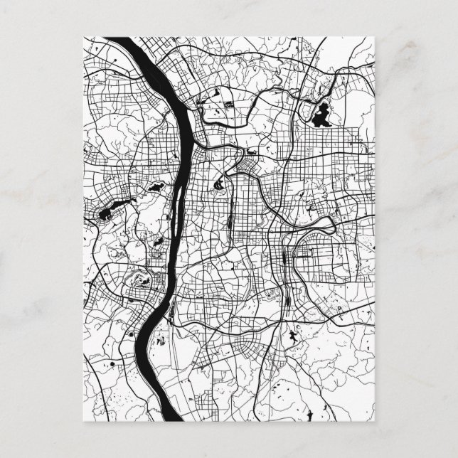 Changsha China Map Postcard (Front)