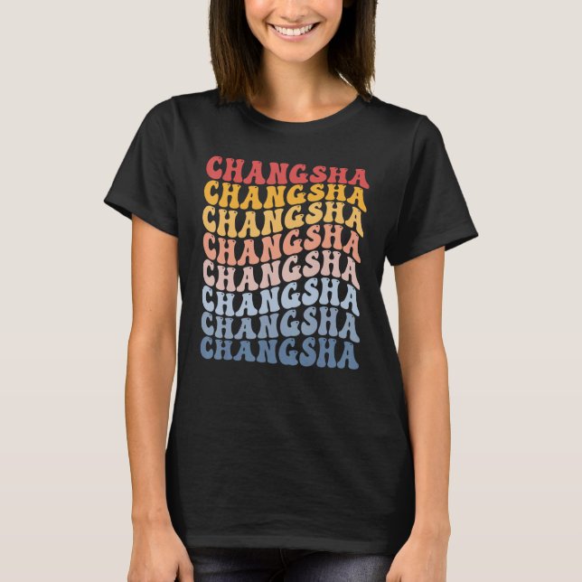Changsha City Groovy Retro T-Shirt (Front)
