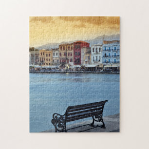 Chania at dusk, Chania, Crete, Greece Jigsaw Puzzle