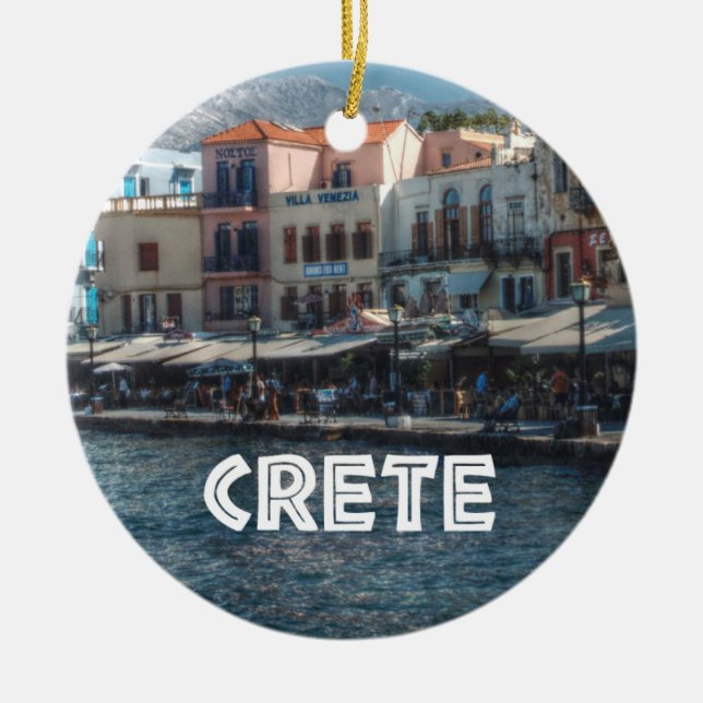 Chania Crete Greek Islands Ceramic Ornament (Front)