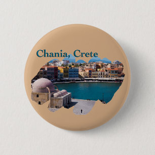 Chania, Crete: Venetian Harbor 2 Inch Round Button
