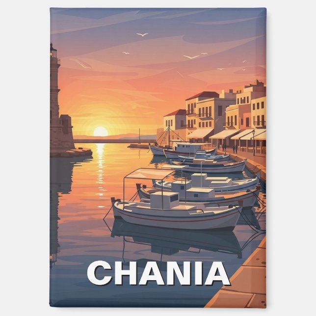 Chania Greece Travel Magnet (Front)