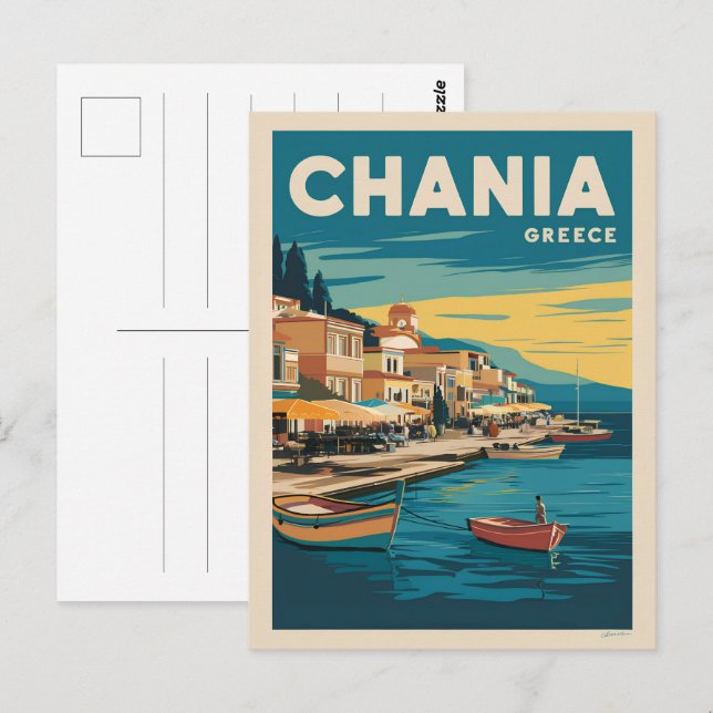 Chania Greece vintage gifts souvenirs Postcard (Front/Back)