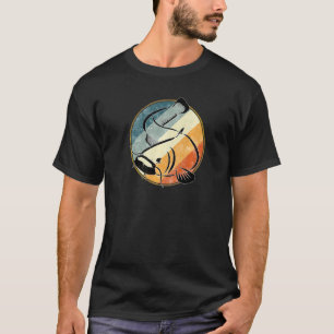 Channel Catfish Retro Fishing Artwork Catfishing T-Shirt