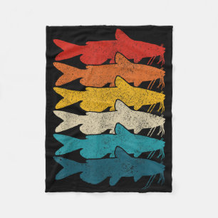 Channel Catfish Vintage Fish Catfish Fishing  Fleece Blanket