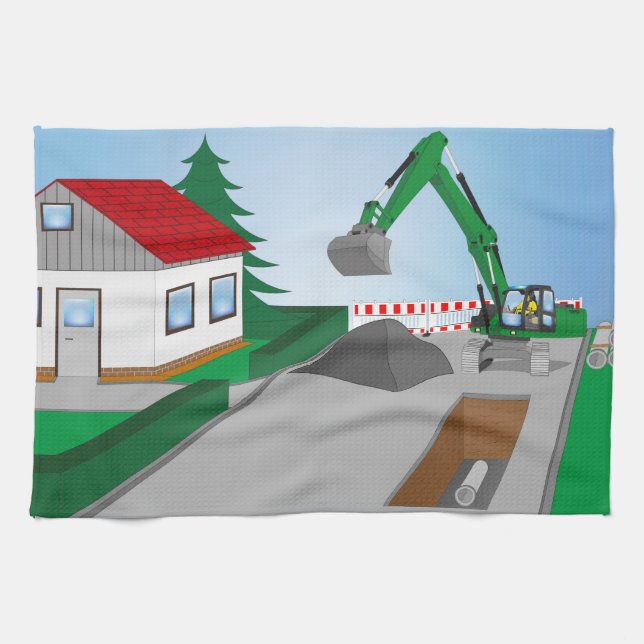 channel construction kitchen towel (Horizontal)