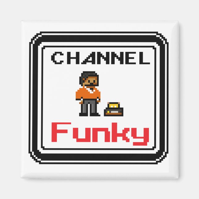 Channel Funky Pixel Art Magnet (Front)
