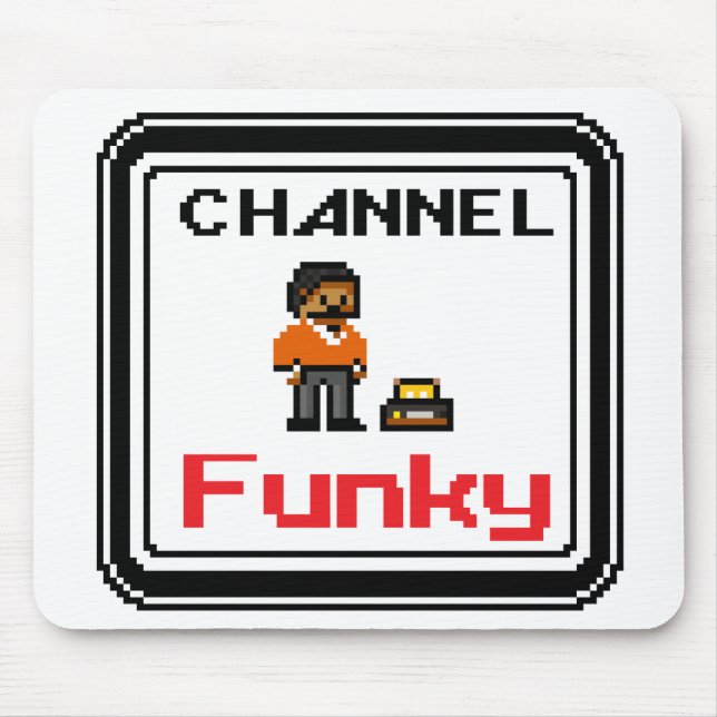 Channel Funky Pixel Art Mousepad (Front)