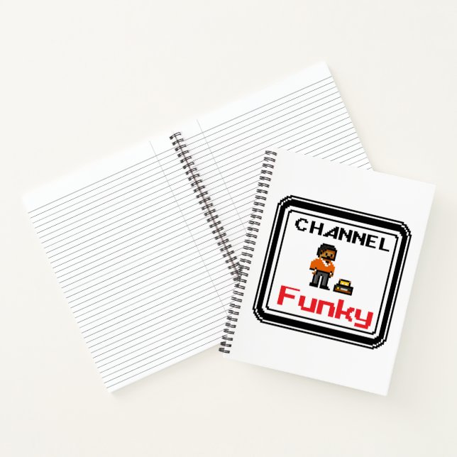 Channel Funky Pixel Art Spiral Carnet (Intérieur)