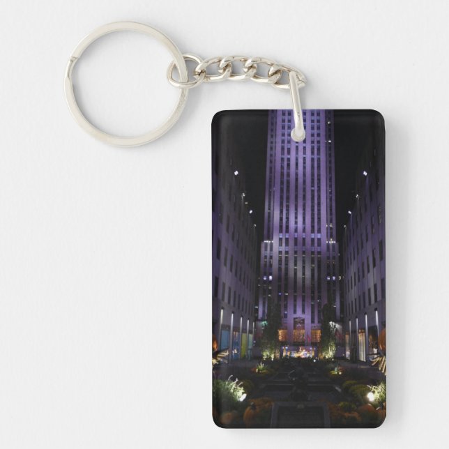 Channel Gardens Rockefeller Centre NYC Photograph Keychain (Front)